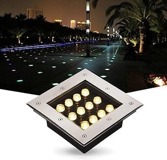 LED Underground Light Recessed In Ground Light IP66 Waterproof Outdoor Buried Lights for Bridge Pathway Garden Landscape Lighting, AC85-265V (White 24W)