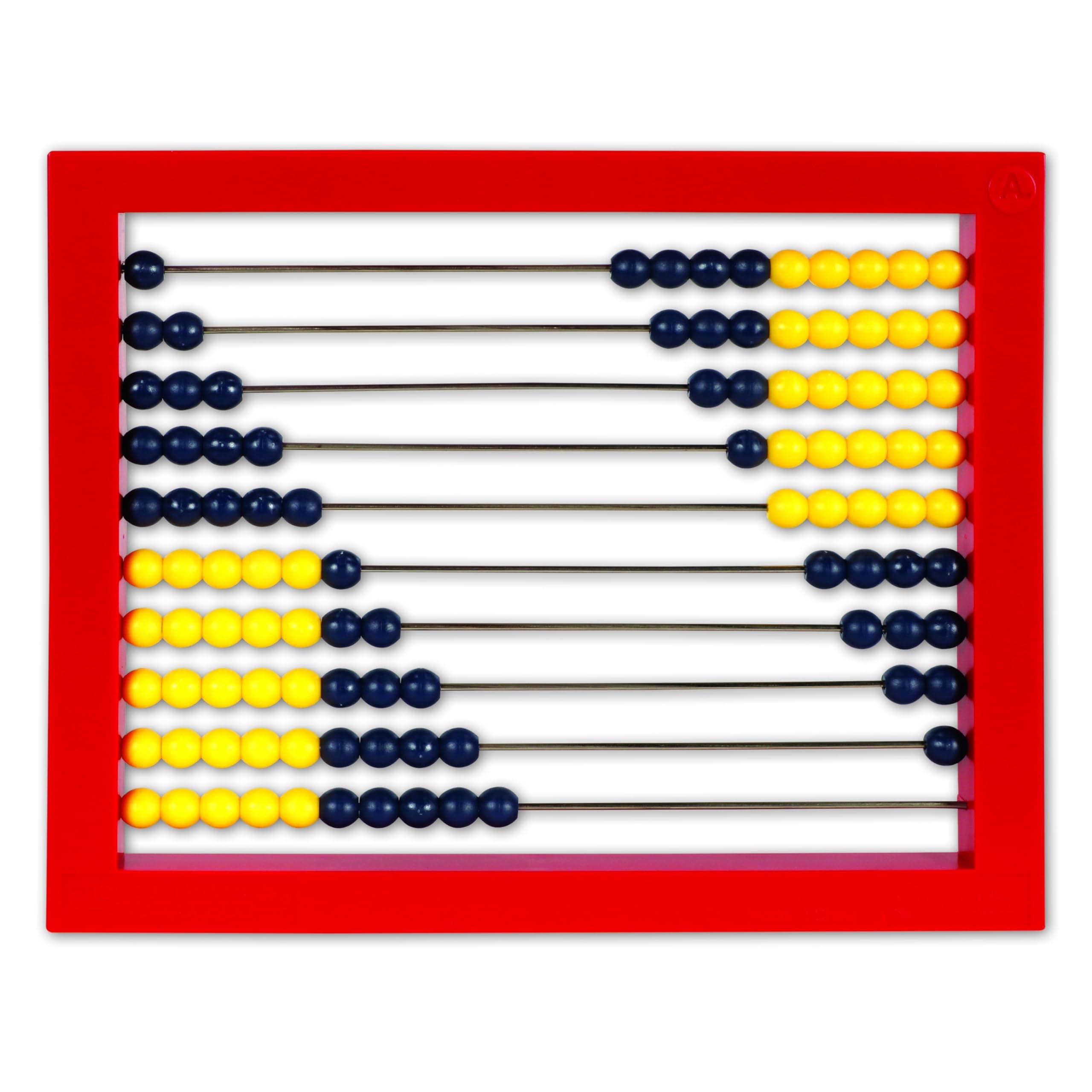 Learning Resources 2-Color Desktop Abacus, Red Frame, Color Coded, Math Concepts