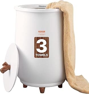 Towel Warmers for Bathroom, Towel Warmer Bucket Auto Shut Off for Spa Fits up to 3 Oversized Towels, Blankets, Clothes, Bathrobes, PJ's and More