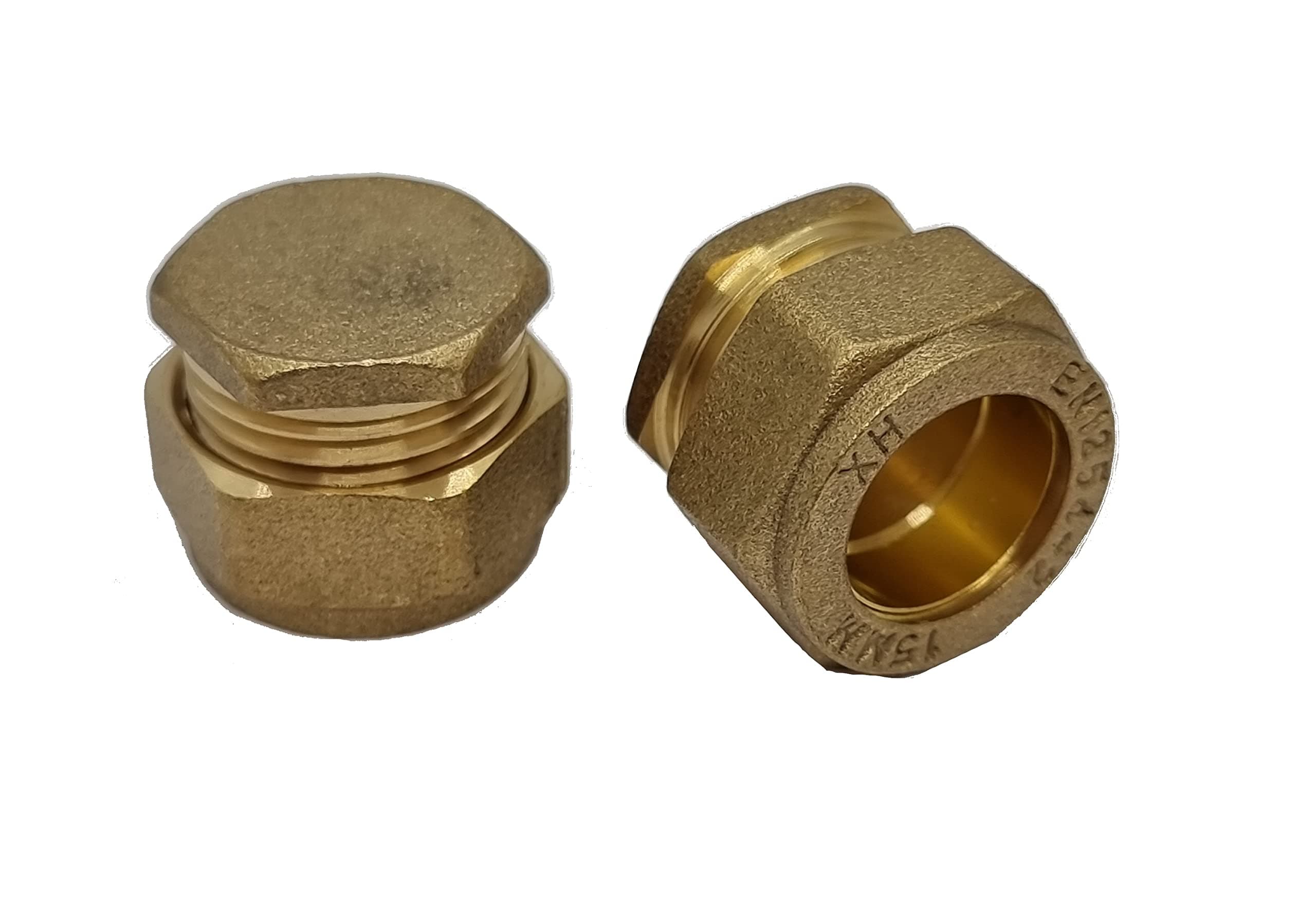 15mm Brass Compression Stop End Cap