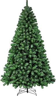 5ft/6ft/7ft Premium Green Artificial Christmas Xmas Tree Pine Metal Stand Tips Spruce 500,750,1000 Tips (Green 6ft (700 Tips))