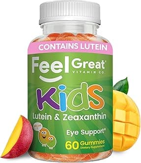 Eye Vitamin Gummies for Kids by Vitamin Co. | Eye Care Gummy with Zeaxanthin & Lutein | Made with Fruit Pectin for Eye Health | No Corn Syrup & No Gelatin | Vegan | 60 Day Supply