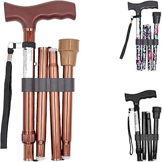 Pepe - Folding Cane, Folding Canes for Men Adjustable, Walking Cane for Women, Foldable Canes for Seniors, Lightweight Walking Canes for Women, Aluminium Cane for Walking with Strap