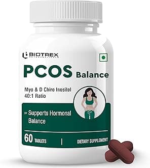 Biotrex Nutraceuticals PCOS Supplement for women with 40:1 Ratio, High Purity Pharma Grade Ingredients | 2000mg Myo Inositol to 50mg D Chiro Inositol | Ovarian Support | Normalize Cycle | 60 Vegetarian Tablets