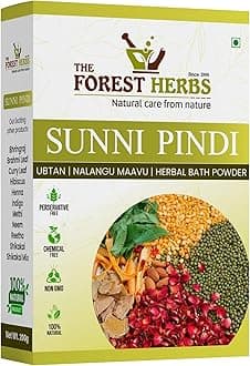 The Forest Herbs Natural Care From Nature Sunnipindi Herbal Bath Powder Ubtan Body Scrub Face Pack - Tan Removal - Ancient Ayurvedic Healing - Enriched With Herbs 200 G (Pack Of 1) )