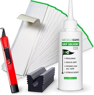 Golf Grip Kits for Regripping Golf Clubs - Professional Quality - Options Include Hook Blade, 15 or 30 Tape Strips, 5 or 8 oz Solvent, Grip Tape Remover, Bench Vise & Rubber Clamp