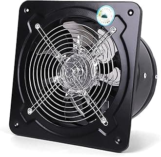 7 Inch Exhaust Fan, Industrial Fan Extractor Ventilation Fan Wall Mount Ventilation and Cooling for Basement Window Kitchen Bathroom Toilet Roof