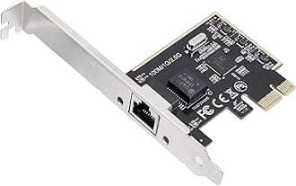 IO Crest 2.5 Gigabit Ethernet PCI Express PCI-E Network Interface Card 10/100/1000/25000 Mbps RJ45 LAN SI-PEX24059