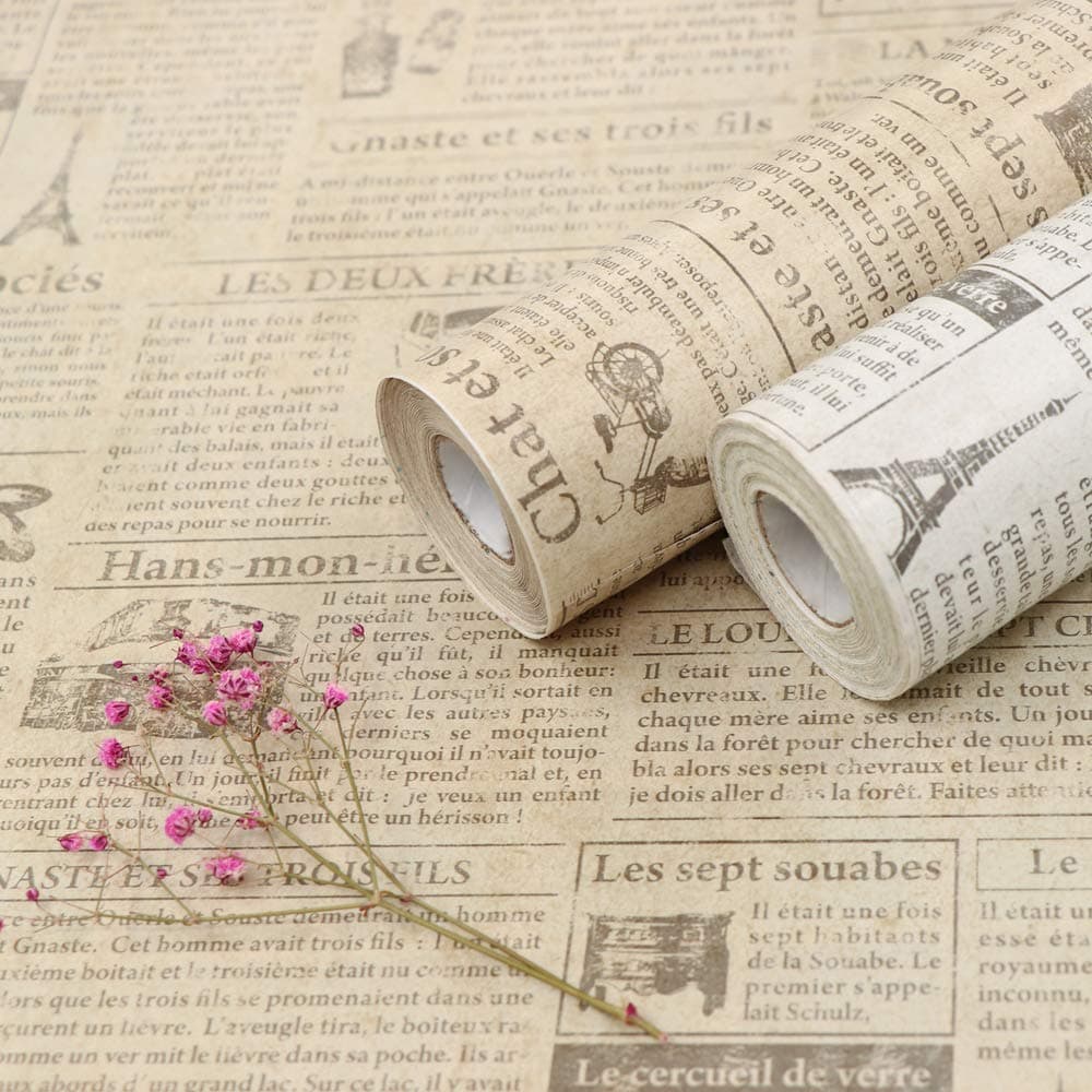 Beige Newspaper Wallpaper