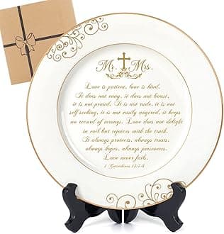 Best Wedding Gifts for Couples Unique 2023-Mr and Mrs Plate with 24k Gold Foil,Bride to be Gifts Anniversary Wedding Gift Decoration,Bridal Shower Gifts,Engagement Gifts,9 Inch Porcelain