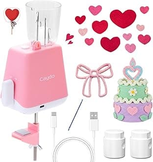 Caydo i Cord Knitting Machine, Electric iCord Maker Tool with Adequate Tension, i-Cord Knitter Machine, Automatic Knitting Yarns to i-Cords, Efficiently DIY Knitting Machine for Crocheters(Patented)