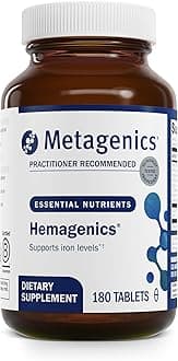 Hemagenics Iron Supplement with B12, B6 & Folate Supports Red Blood Cell Formation, Energy & Immune Health* Non-Constipating, Non-GMO, Gluten-Free, Vegetarian - 180 Tablets
