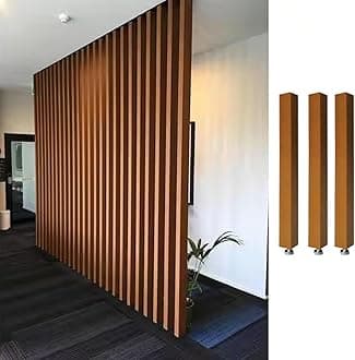 Room Divider Modern DIY Room Divider for Privacy Screen/Doorway/Studio Apartment, Square Wall Partition Floor to Ceiling Design, Easy to Install & Remove (Color : 3pcs Height, Size : 220cm/86.6in/