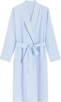 Latuza Women's Seersucker Robe Cotton Bathrobe with Pockets