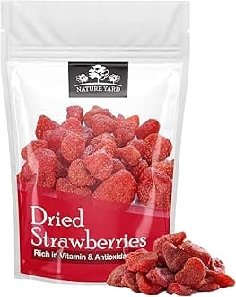 NATURE YARD Dried Strawberries - 1 Kg - Dehydrated Candied Strawberry dry fruit