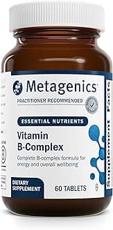Metagenics Vitamin B-Complex - Active B6 & B12 Vitamins with Folate - Supports Energy Metabolism, Stress Response, Homocysteine Balance & Nervous System Health - Vegetarian & Gluten-Free - 60 Tablets
