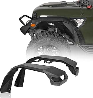 Hooke Road Gladiator 11.2" Wide Front Fender Flares for 2018-2026 Jeep Wrangler JL & Gladiator JT 2 or 4 Doors, 2 PCS Fenders Using Factory Turn Signal Lights