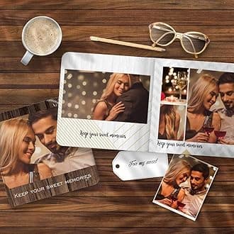 Custom Photo Album Book for Pictures Personalized Your Photograph 3D Printed on Book Best Gift Design Your Own Scrapbook Photo Albums 10 x 10 Inch