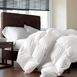 LUXURIOUS TWIN / TWIN XL Size Siberian GOOSE DOWN Comforter, 1200 Thread Count 100% Egyptian Cotton 750FP, 50oz, 1200TC, White Solid
