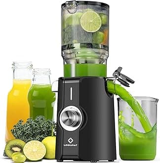 - LINKChef Cold Press Juicer Machines for Vegetables and Fruits, 4.35" Wide Chute Masticating Juicer with Pulp Separator, Easy to Clean, BPA-Free, Compact Electric Slow Juice Extractor for Whole Fruit