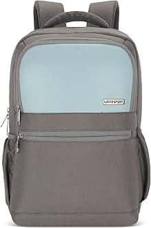Lavie Sport 45cm Pioneer 24 Litres Laptop Backpack with Trolley Sleeve For Men & Women|Vegan Leather|Office Travel Backpack|Front organizer|Bottle Holder|Fits upto 14" Laptop