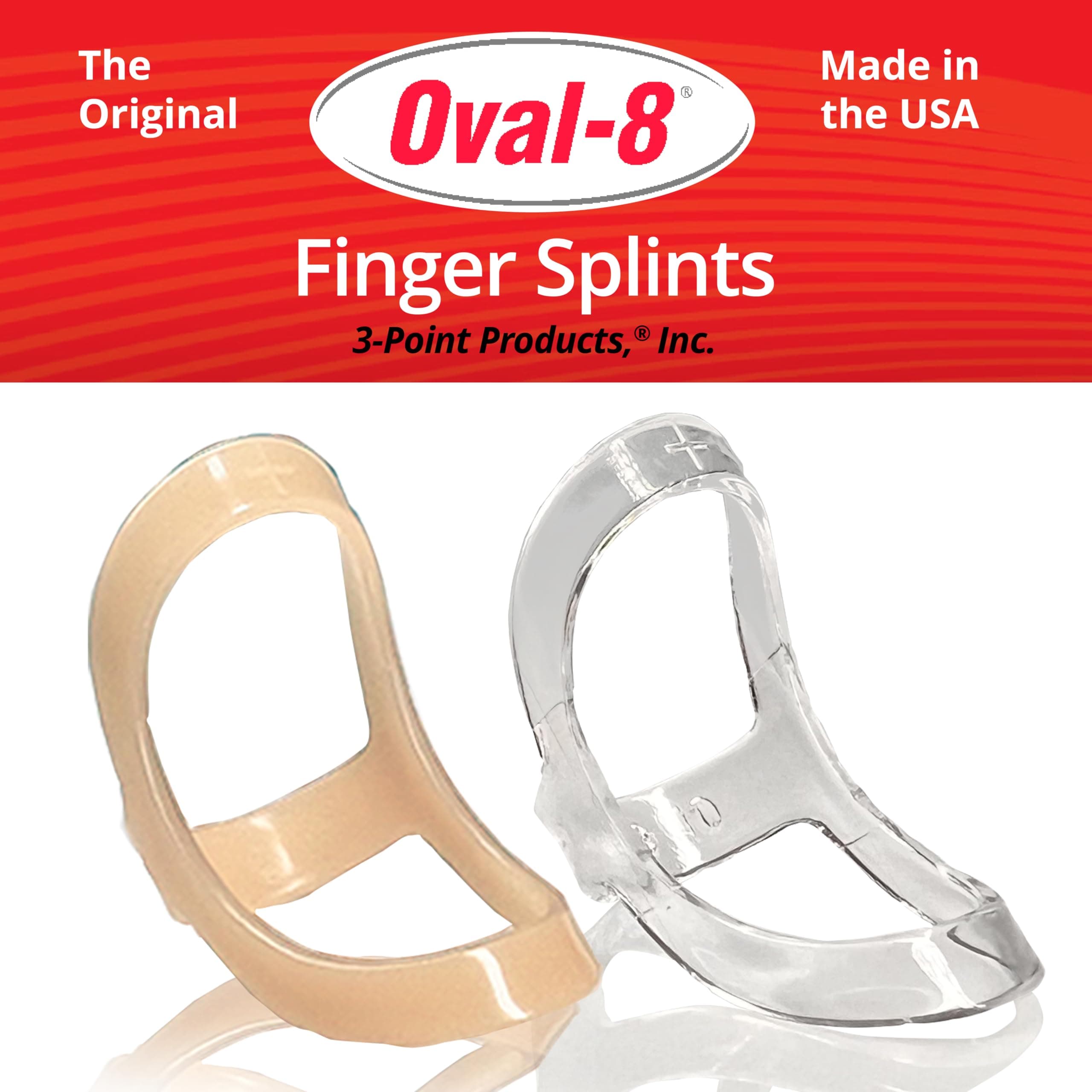 3-Point Products Oval-8 Finger Splint Size 8 (1 Splint)