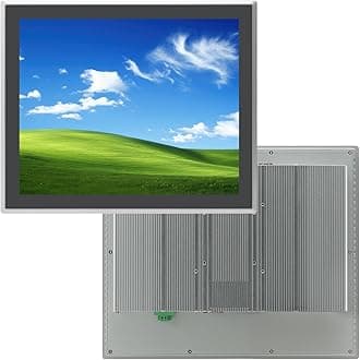 17 inch Capacitive Multi-Touchscreen Industrial Embedded Win-10 PC Monitor, IP65 Screen with 10 Points Touch Display, i3+RAM 4G+128G SSD, Integrated Phoenix2pin, HD-MI-Out & USB Ports
