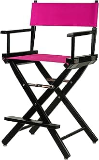 220-02/021-30 Director Chair, 24"-Counter Height, BlackFrame/Magenta Canvas