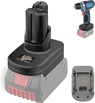 BS18BS12 Adapter for Bosch Professional 18 V System Battery GBA 18 V Battery BAT609 BAT610 BAT618 BAT619 Works in Bosch Professional 12 V System GBA Power Tools