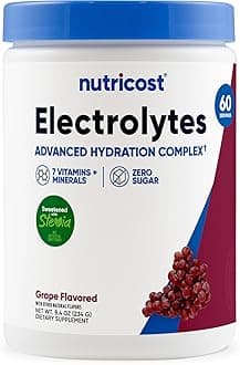 Nutricost Electrolyte Complex Powder (60 Servings, Grape) - Hydration Supplement Drink Mix with Vitamins and Minerals