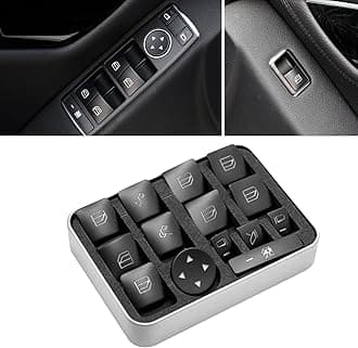 Moonlinks Inner Door Power Window Switch Button Covers Trim Sticker Replacement Compatible with Mercedes Benz A B C E G GLA CLA GLK GL ML GLE Class W204 W212 W246 W166 X166 X204 Tesla Modle X S 14 PCS