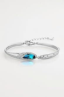 Platinum Plated Austrian Crystal Stylish Bracelet for Women and Girls