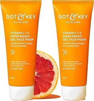 Vitamin C + E Super Bright Gel Face Wash Combo (Pack of 2, 100gm each) | For Glowing And Brightening Skin | All Skin Types|With Triple Vitamin C, Fades Dark Spots & Pigmentation