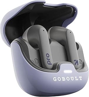 GOBOULT Audio Z40 Pro with 100H Playtime, Quad Mic ENC, 45ms Low Latency Gaming, Premium Rubber Grip Case, 13mm Bass Drivers, Made in India TWS Bluetooth 5.3 Truly Wireless in Ear Earbuds (Lavender)