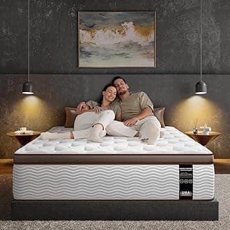 BedStory King Size Mattress Firm - 14 Inch Hybrid Mattress for Back Pain Relief - Orthopedic Spine Alignment and Motion Isolation - 800+ Pocket Springs, Fiberglass-Free, CertiPUR-US Certified