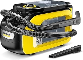 Kärcher SE 3-18 Compact Cordless Vacuum Cleaner (Integrated Spray Hose, Extra Wash and Crevice Nozzle for Upholstery Cleaning, 75 mm Width, Flush Function, Car Cleaning, without Battery and Charger)