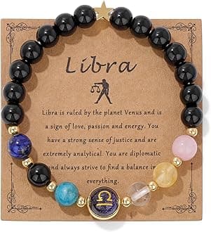 GolbalJew Zodiac Bracelets for Women 12 Constellations Healing Crystal Stone Beads Bracelet Birthday Zodiac Gifts Horoscope Spiritual Bracelet