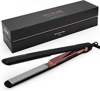 Corioliss C3 Hair Straightener for Women | Professional Extra Long Titanium Plates | Ionic Flat Iron | Temperature Control 135°C-235°C | 20-Second Heat-Up | Travel Case | UK Plug | Black Copper