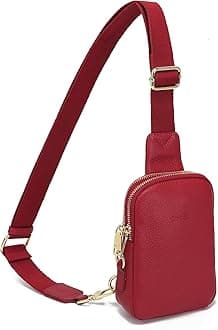 INICATTravel Small Sling Bag Leather Crossbody Bags for Women Fanny Packs Cross Body Bag for Woman Cross Body Purses