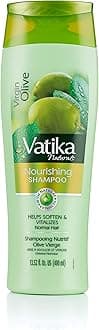 Vatika Naturals Nourishing Shampoo for Women - Strengthening & Moisturizing Cleanser for Curly, Damaged, and All Hair Types (400ml Bottle, Virgin Olive)