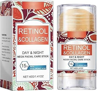 Retinol & Collagen Neck Facial Care Stick, Firming Serum Stick Retinol, Neck Firming Cream Tightening Lifting Sagging Skin, Retinol Collagen Hydrating Moisturizer Stick With Hyaluronic Acid (1)