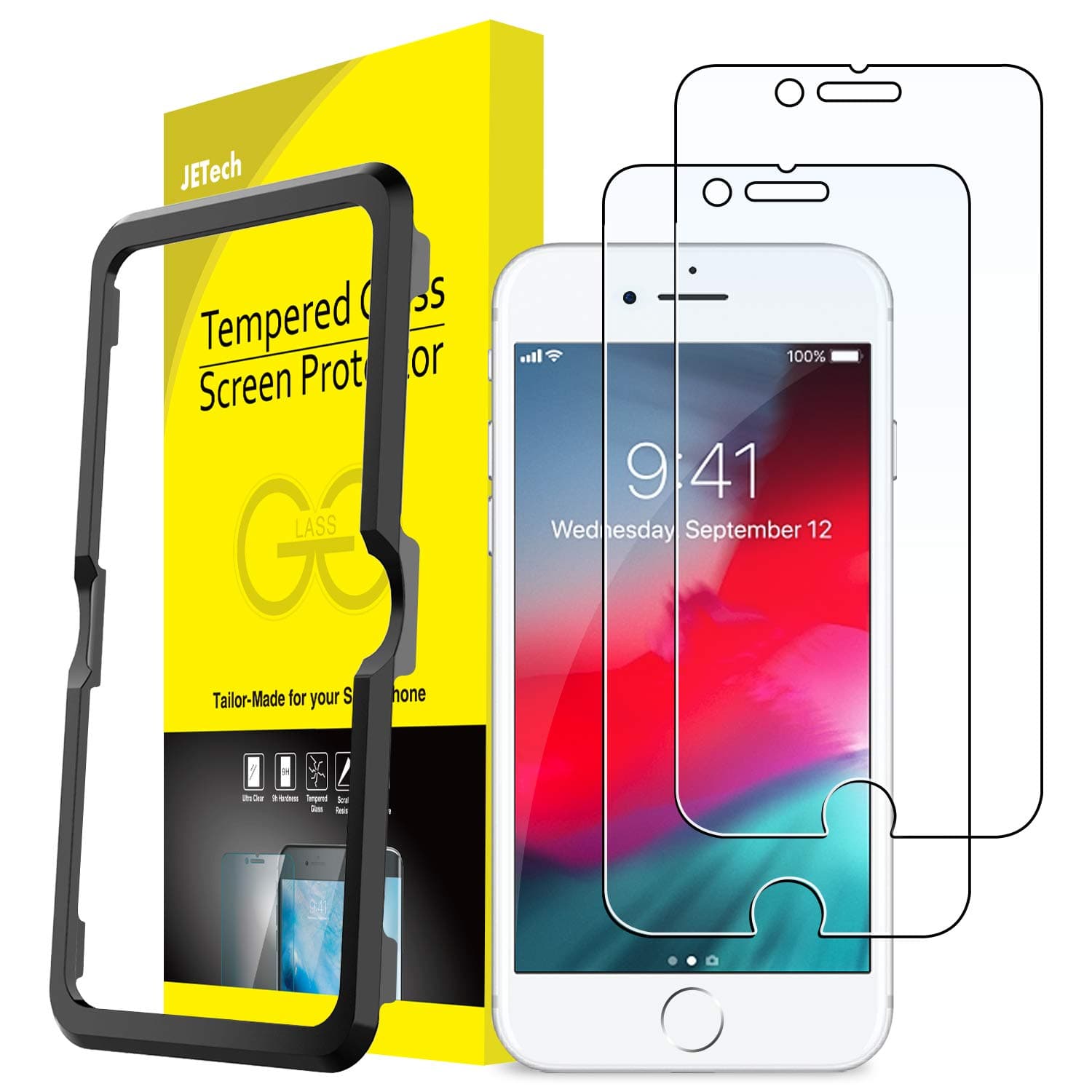 iPhone SE 2022/2020, 8/7/6s/6 Screen Protector with Easy-Installation Tool
