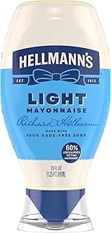 Light Mayonnaise Light Mayo Squeeze Bottle For a Creamy Condiment for Sandwiches and Simple Meals Made With 100% Cage-Free Eggs 20 oz
