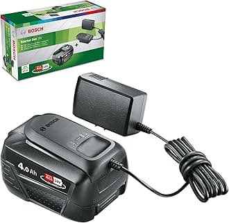 Askshy Bosch Starter Set 18 V batteria e caricabatteria (batteria da 4,0 Ah, caricabatteria AL 18V-20, sistema 18 Volt, in confezione di cartone)