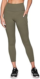 RBX Active Women's Ultra Soft Solid Workout Running Yoga Leggings with Pockets