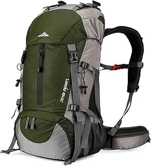 Loowoko Wanderrucksack 50L mit Regenschutz, Camping Rucksack Trekking Tasche fr Outdoor, Mnner & Frauen