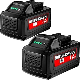 JUNWOOD 2Pack Upgraded 12.0Ah Replacement for Milwaukee M18 Battery High Output Compatible with Milwaukee 18V Battery 48-11-1820 48-11-1850 48-11-1828 48-11-1860 48-11-1880 and 18 Volt Cordless Tools
