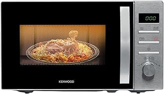 22L Microwave Oven with Digital Display, 5 Power Levels, Defrost Function, Stainless Steel, Auto Menu, 95 Minutes Timer, Clock Function 700W MWM22.000BK Black/Silver