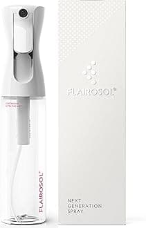 FLAIROSOL, The Original, Spray Bottle, Continuous Mister for Hair and Beauty, Home care and 1,001 uses. Trusted by Professionals. Patented Technology. 300ml, Clear Bottle, Pink Print