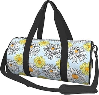 Daisy Flowers Sports Gym Bag Travel Duffel Bag Shoes Compartment For Men Women Foldable Lightweight Yoga Gym Sports Bag